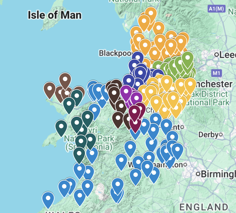 Leak Detection Service Areas Map North West England
